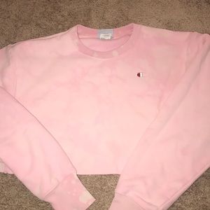 Cropped champion tie dye crew💞